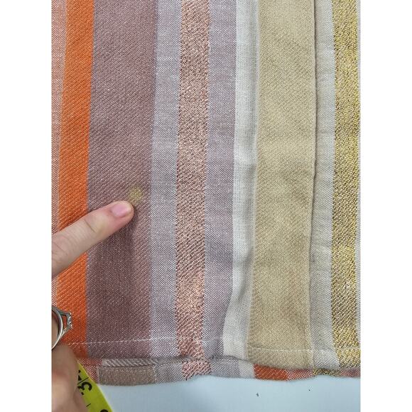 Soft Surroundings Maddalena Button Down Stripe Metallic Tunic Shirt XS P PETITE - Picture 4 of 9